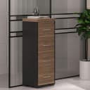 Arquivo Tamburato 4 Gav na cor Nogal/Preto