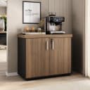 Balcao Tamburato 2 P na cor Nogal/Preto