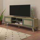 Rack Charlotte na cor Carvalho C / Menta