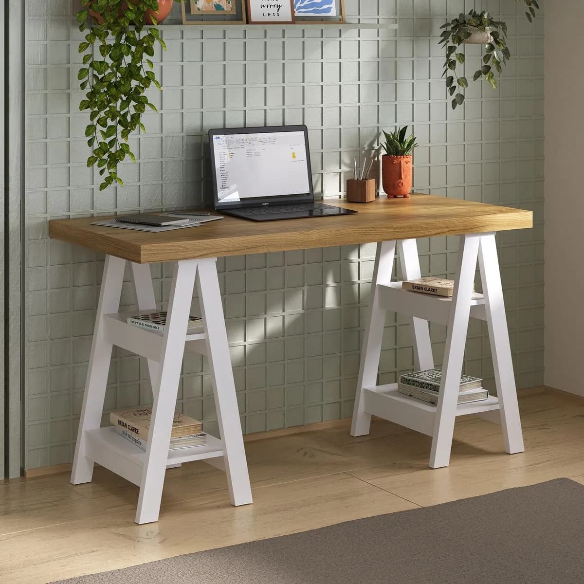 Escrivaninha Art - Olmo/Branco