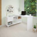 Escrivaninha Gold na cor Branco