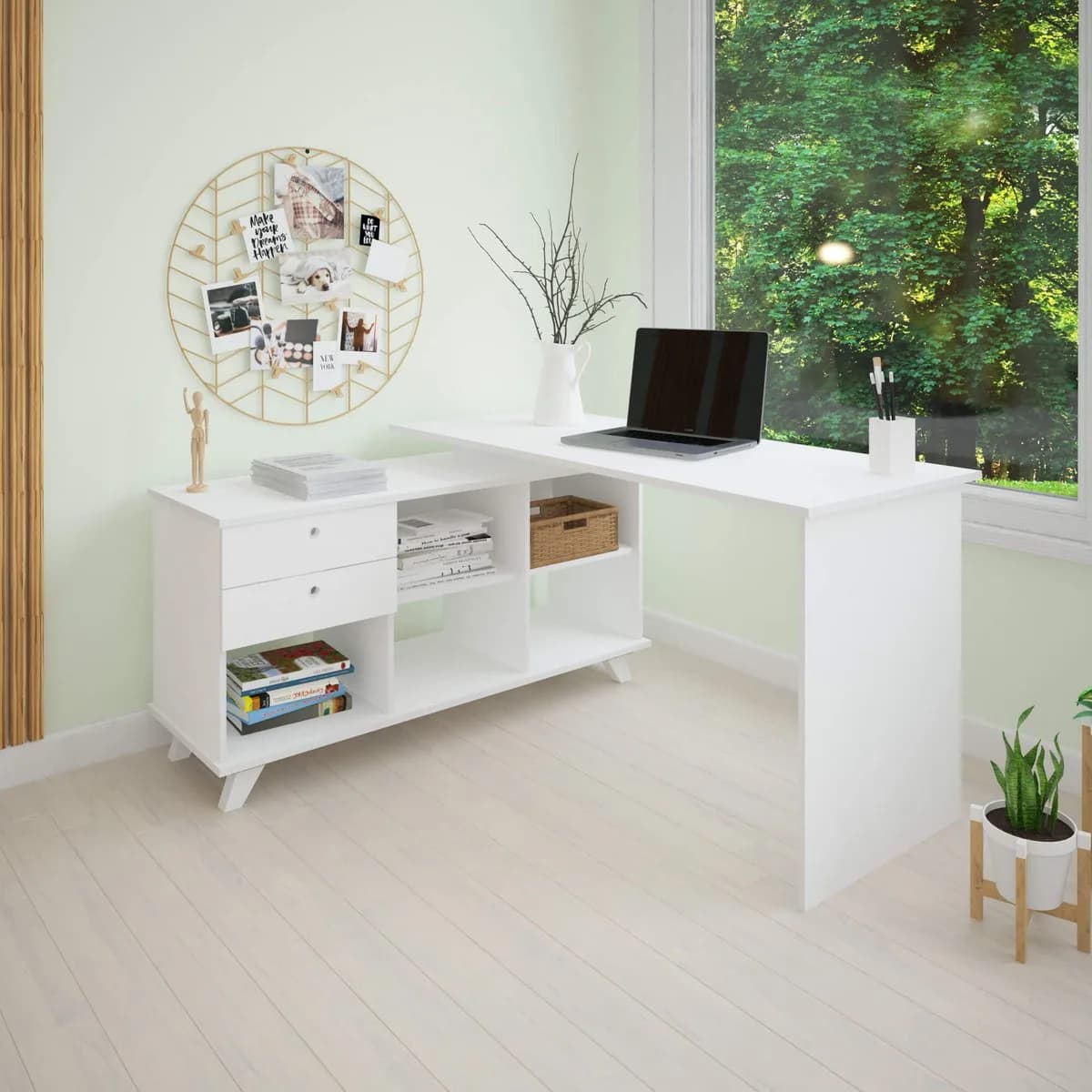 Escrivaninha Gold - Branco