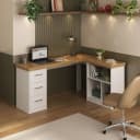 Escrivaninha Mali na cor Olmo/Branco