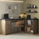 Escrivaninha Mali na cor Preto/ipê