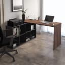 Escrivaninha Nero na cor Ipê/Preto