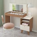 Escrivaninha Penteadeira Dora na cor Cinamomo C / Off White