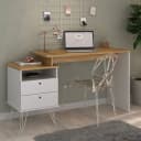 Escrivaninha Plus na cor Olmo/Branco