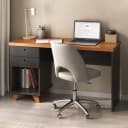 Escrivaninha Sky na cor Freijó/Preto