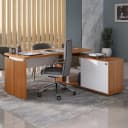 Estação Gerência Connect na cor Y37 Connect - Freijó/Branco