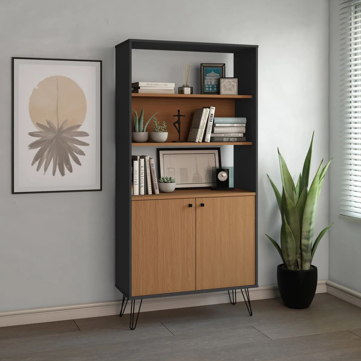 Estante Hit - Freijó/Preto