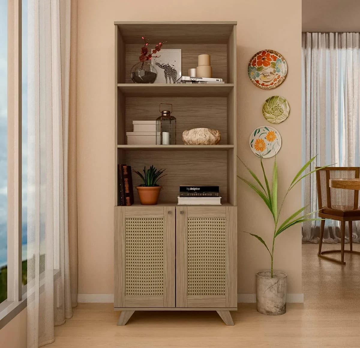 Estante Trama - Carvalho - Móveis Curitiba | Moveirama