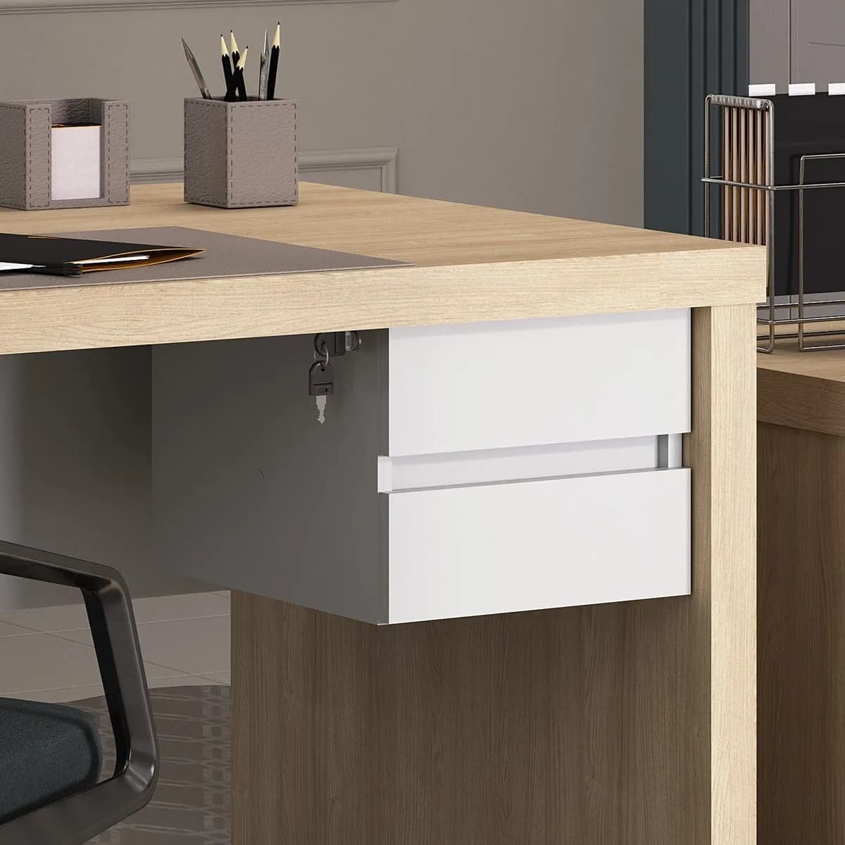 Gaveteiro Suspenso 2 Gavetas - Branco