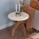 Mesa de Apoio Jade na cor Cinamomo C / Off White