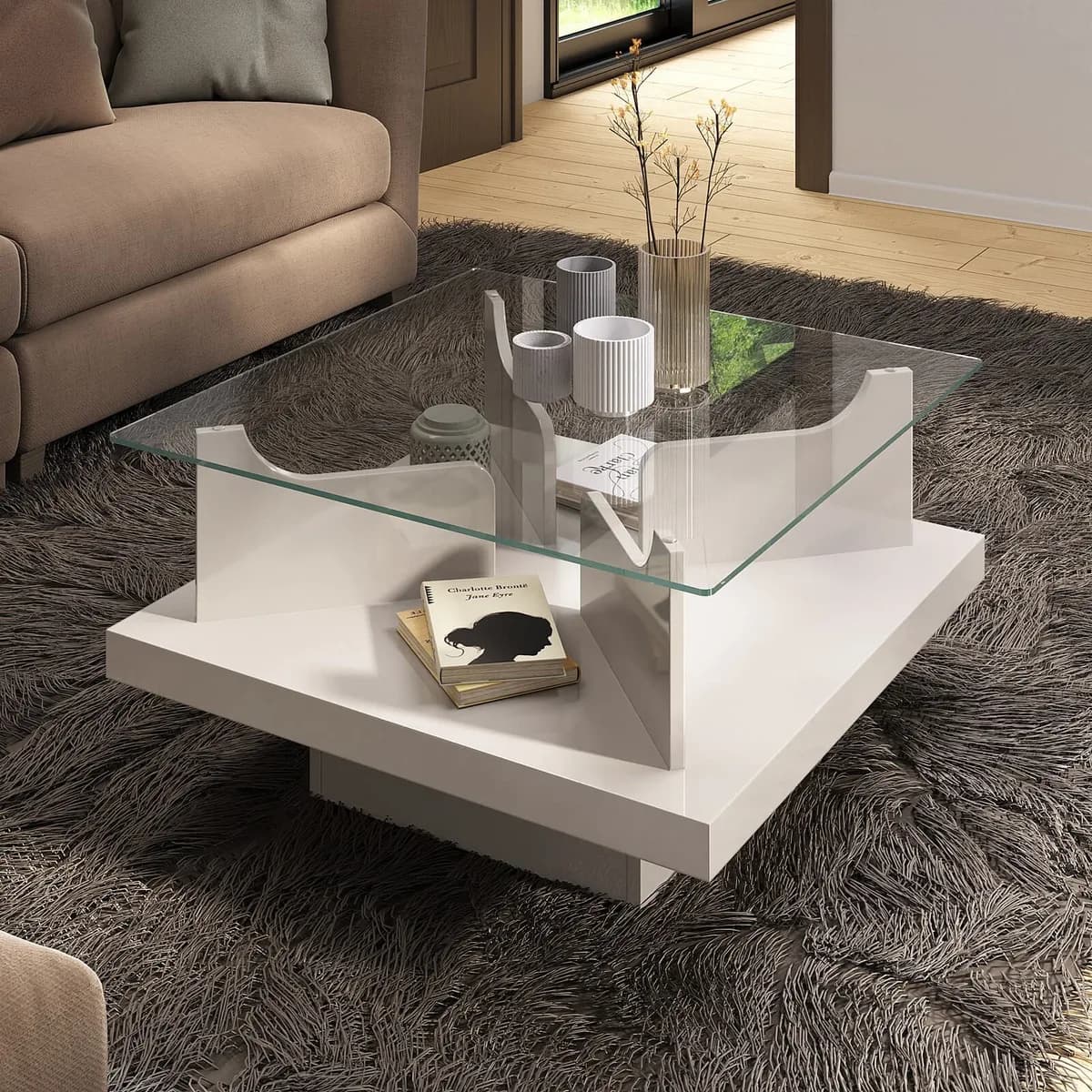Mesa de Centro Clear - Off White