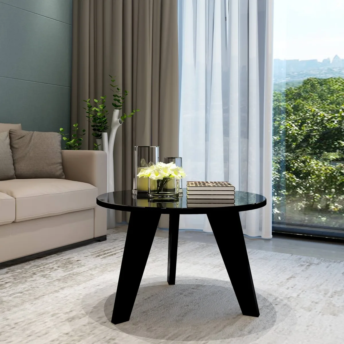 Mesa de Centro Espanha - Preto - Móveis Curitiba | Moveirama