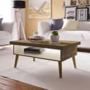 Mesa de Centro Lucca na cor Pinho C / Off White