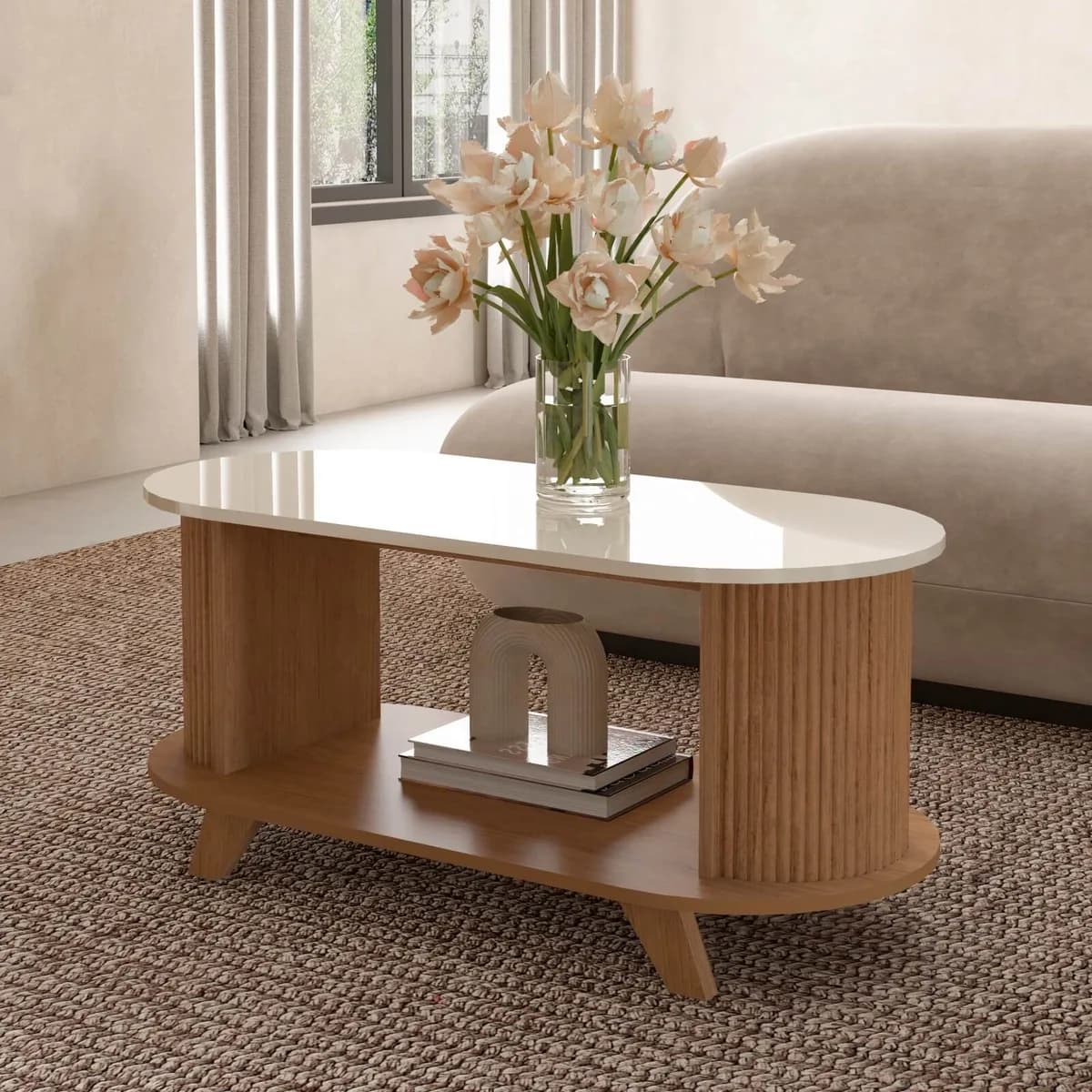 Mesa de Centro Vivaldi - Cinamomo C / Off White