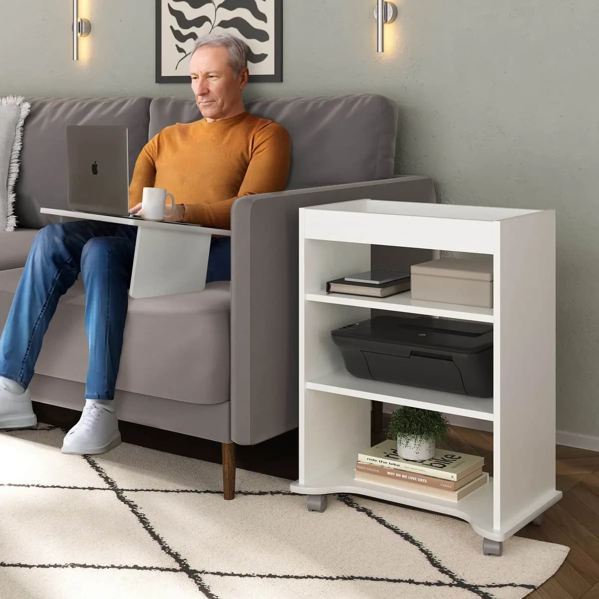 Mesa para Notebook Tampo Portátil - Branco - Móveis Curitiba | Moveirama