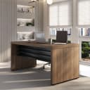 Mesa Tamburato 1400 na cor Nogal/Preto