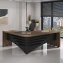 Mesa Tamburato Diretor Ld na cor Nogal/Preto