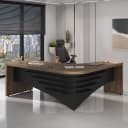 Mesa Tamburato Diretor Le na cor Nogal/Preto