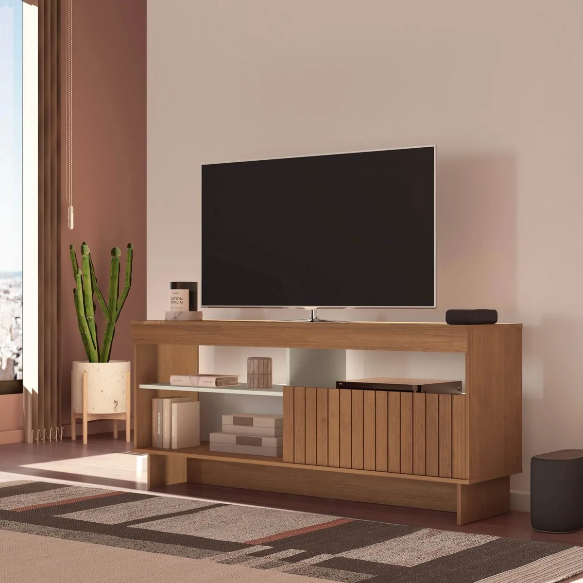 Rack City para TV até 65 polegadas - Cinamomo C / Off White