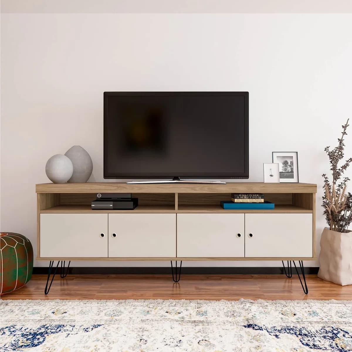 Rack Liberty para TV até 65 polegadas - Carvalho C / Off White