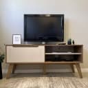 Rack Lotus na cor Carvalho C / Off White